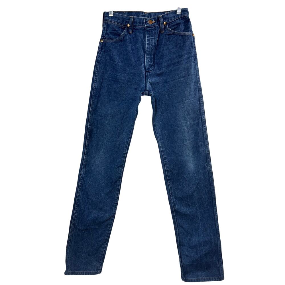 Vintage Wrangler 13MWZ Mens Dark to Med Wash Cotton Denim Jeans 30 X 35 USA